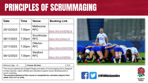 NLD Principles of Scrummaging Courses